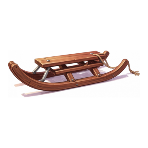 Санки — клипарт PNG без фона
