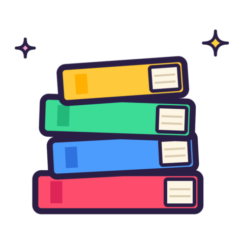 Стопка книг — клипарт PNG без фона